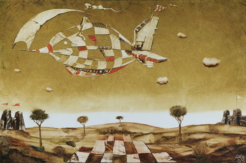 Der Überflieger van Andreas Curts, Schilderij te koop op Singulart