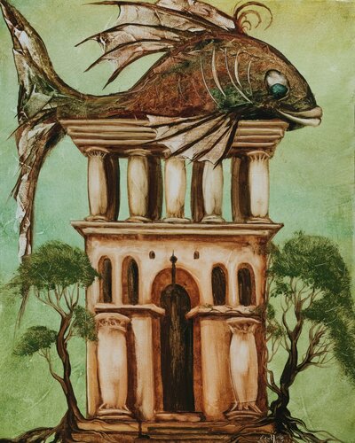 House of fish di Andreas Curts, Pittura in vendita su Singulart