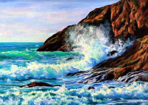 Dancing on the rocks by Viktoria Goudbeek, 소묘 for Sale on Singulart