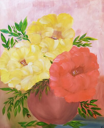Flower-Arrangement di Vera Göpfert, Pittura in vendita su Singulart