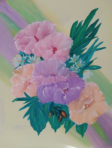 Rosen in Pastelltöne di Vera Göpfert, Pittura in vendita su Singulart
