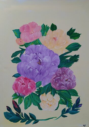 Sommerlicher Blütentraum by Vera Göpfert, 油畫 for Sale on Singulart