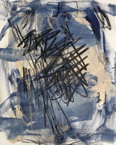 Blue essence 3 by Adriana Bernet, Painting for Sale on Singulart