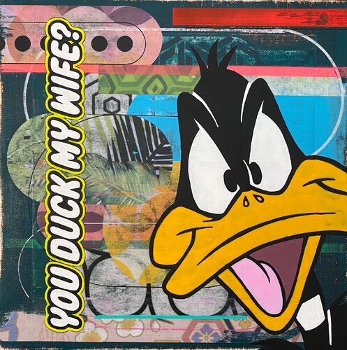 RAGING DUCK di Christelle RIFFET (Cehere), Pittura in vendita su Singulart