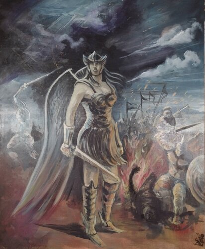 Valkirye la guerra dei 100 Anni by Daniele Bianchi, 회화 for Sale on Singulart