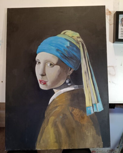 La Ragazza con l'orecchino di Perla by Daniele Bianchi, Painting for Sale on Singulart