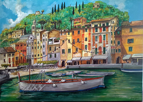 PORTOFINO par Daniele Bianchi, Peinture en vente sur Singulart