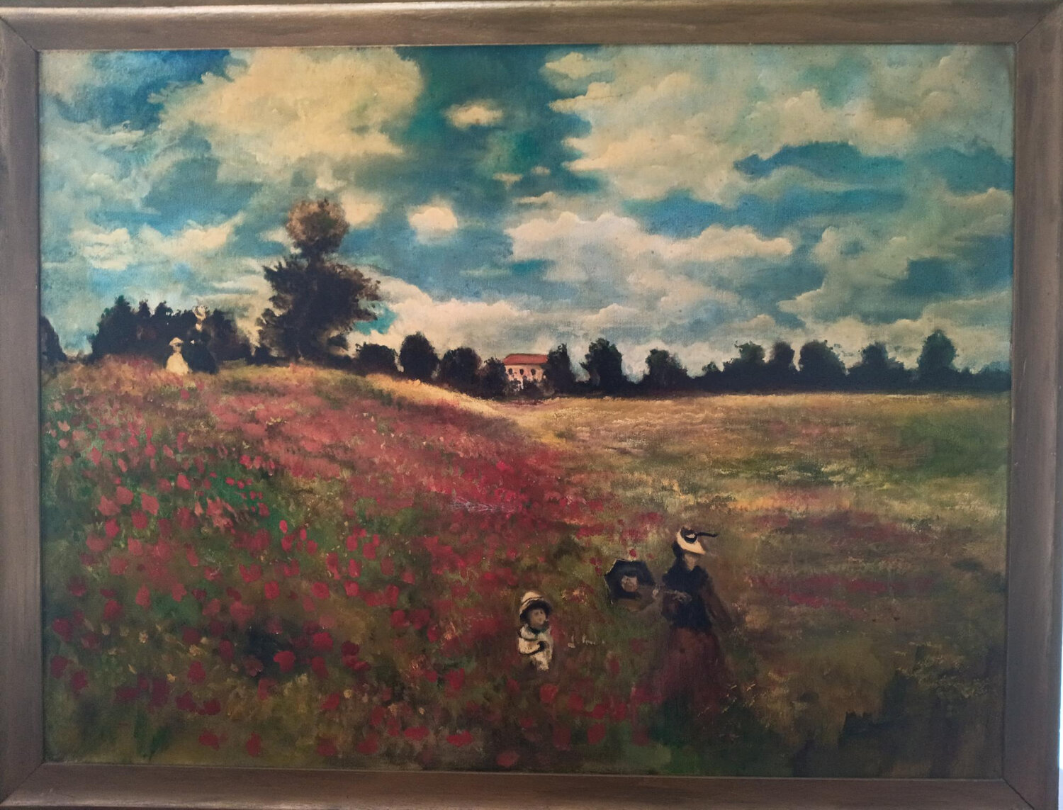OMAGGIO A MONET\ LES COQUELITOS \ I PAPAVERI Daniele Bianchi Dipinto originale in vendita