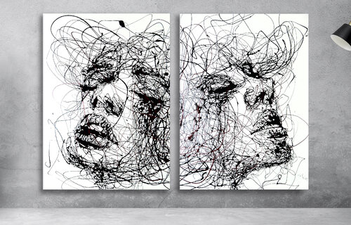► “Radical erotic memory floods the room” № I (XL) van Daniel Witschkanow, Schilderij te koop op Singulart