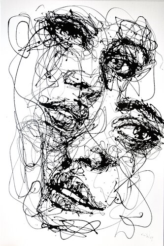 ► “Abstract bizarre love" (XL) van Daniel Witschkanow, Schilderij te koop op Singulart