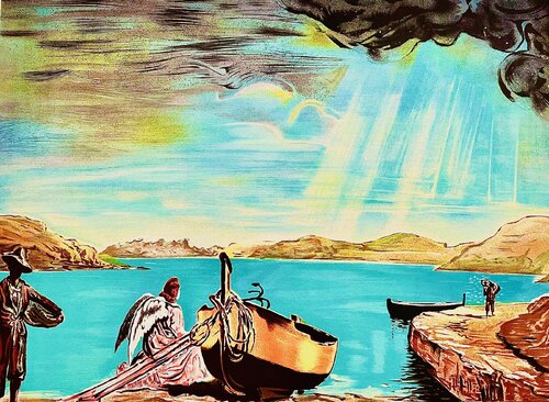 L’Ange de Cadaquès, Porlligat Cadaqués Portlligat Angel di Salvador Dalí, Opera su carta in vendita su Singulart