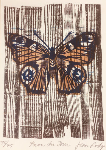 Papillon Le Paon du Jour by Jean Lodge, Work on Paper for Sale on Singulart