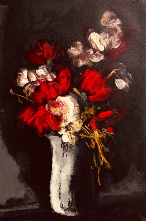Le bouquet de fleurs rouges Maurice de Vlaminck