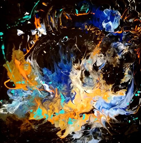 Welt in Flammen.... by Gerd Zimmermann (ZIMMERMANN-Formanist Art), Painting for Sale on Singulart