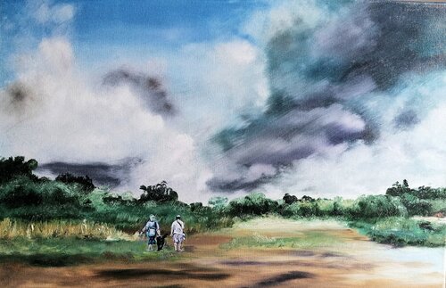 Ein Gewitter zieht auf... von Gerd Zimmermann (ZIMMERMANN-Formanist Art), Malerei kaufen auf Singulart