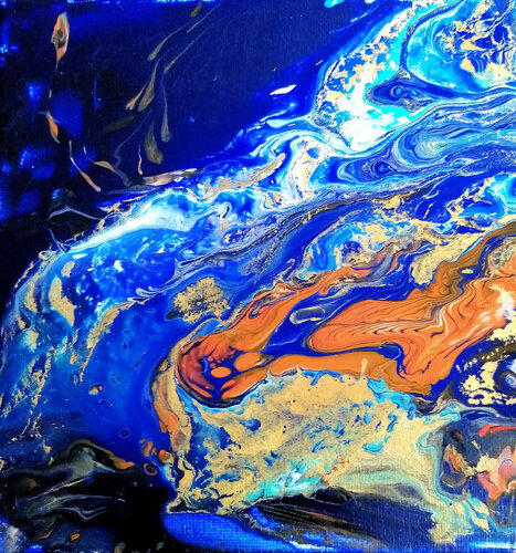 Brandung an unbekannter Küste - Surf on an unknown coast von Gerd Zimmermann (ZIMMERMANN-Formanist Art), Malerei kaufen auf Singulart