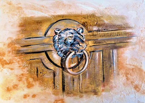 Das alte Löwentor / ...the old lion gate... von Gerd Zimmermann (ZIMMERMANN-Formanist Art), Malerei kaufen auf Singulart