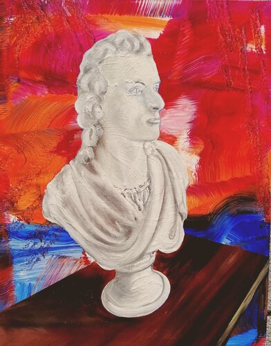 Schiller in Weimar de Gerd Zimmermann (ZIMMERMANN-Formanist Art), Pintura a la venta en Singulart