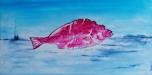 Dorade - dem Netz des Fischers entkommen I di Gerd Zimmermann (ZIMMERMANN-Formanist Art), Pittura in vendita su Singulart