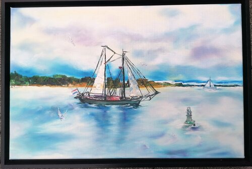 Auf der Kieler Förde II von Gerd Zimmermann (ZIMMERMANN-Formanist Art), Malerei kaufen auf Singulart