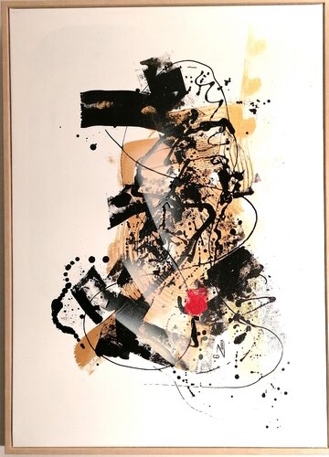 Red Dot Art IV by Gerd Zimmermann (ZIMMERMANN-Formanist Art), Painting for Sale on Singulart