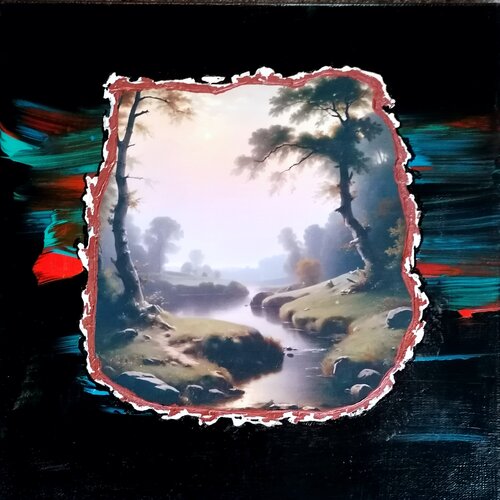 A Celtic Landscape -- find out  /  Serie: TRANSNATURE - GROWTH Trees and Roots No. 03 / Bild II zum Diptychon mit A Celtic Tree... von Gerd Zimmermann (ZIMMERMANN-Formanist Art), Malerei kaufen auf Singulart