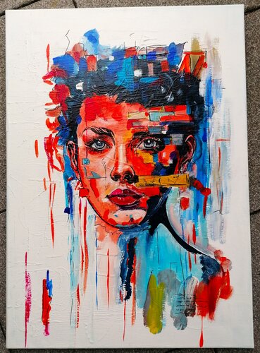 Fragmentierte Wirklichkeit - Die Auswirkungen der Digitalisierung by Gerd Zimmermann (ZIMMERMANN-Formanist Art), Painting for Sale on Singulart