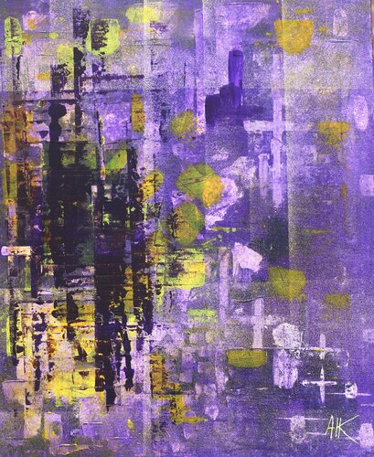 Purple Dreams di Antoine Khanji, Pittura in vendita su Singulart