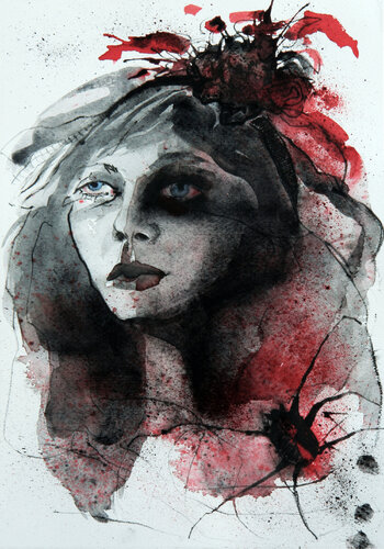 Viuda negra III di Paula Segarra, Pittura in vendita su Singulart