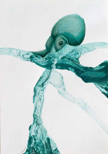 Octopus II van Paula Segarra, Schilderij te koop op Singulart