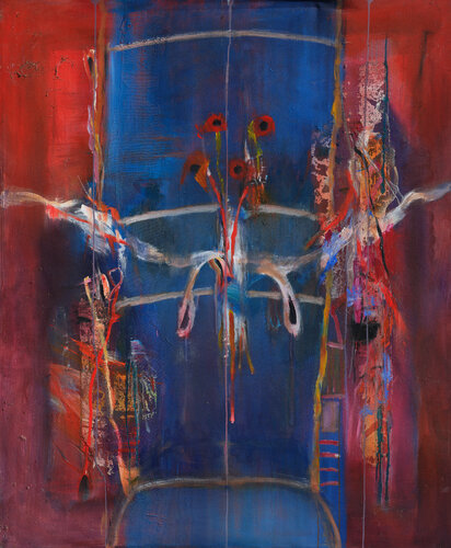 Wall Shrine with Flowers van David Armitage, Schilderij te koop op Singulart