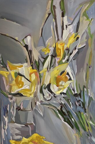 Daffodil Dreamscape par Olga McNamara Biennale Artist, Peinture en vente sur Singulart