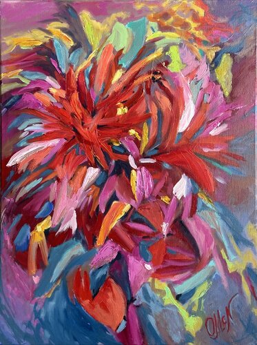 How it feels to be guided by love par Olga McNamara Biennale Artist, Peinture en vente sur Singulart