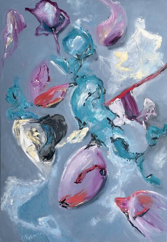 Blue skies forever par Olga McNamara Biennale Artist, Peinture en vente sur Singulart