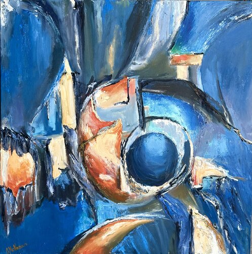Azure Ember by Olga McNamara Biennale Artist, Painting for Sale on Singulart