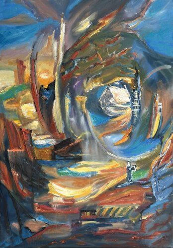 Portal to Infinity par Olga McNamara Biennale Artist, Peinture en vente sur Singulart