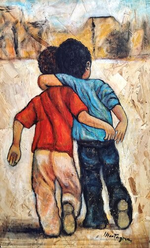 Amico mio van Mara Montagna, Schilderij te koop op Singulart