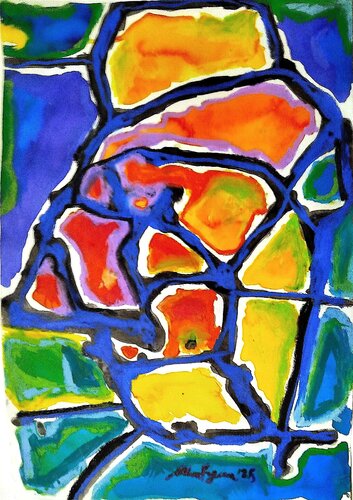 Incontri nel blu von Mara Montagna, Malerei kaufen auf Singulart