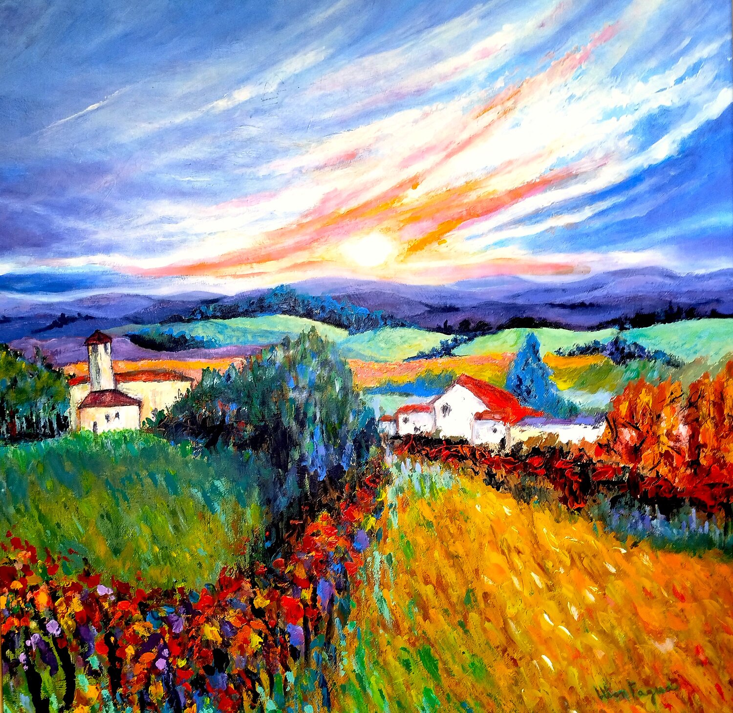 Campagna d'autunno di Mara Montagna (2011): Pittura a Acrilico su Tela -  Singulart, image size:1500x1460