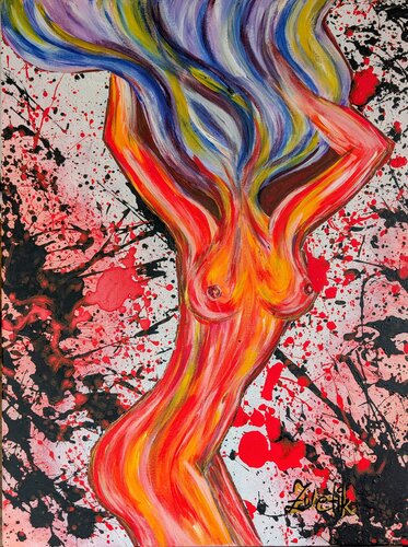 Flames of Freedom by Lena Zwetik, 회화 for Sale on Singulart