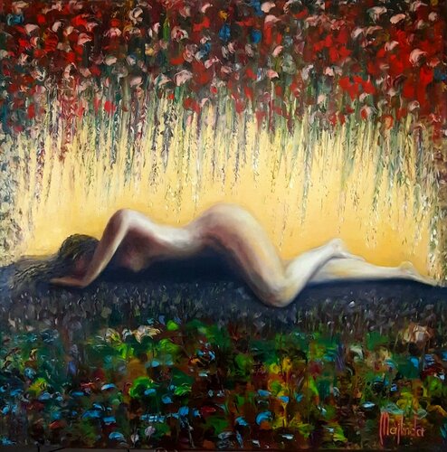L'adormentata nell'Eden di Majlinda Lopa, Pittura in vendita su Singulart