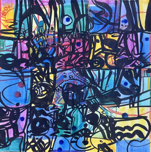 side by side by Dieter Benz, 종이 for Sale on Singulart
