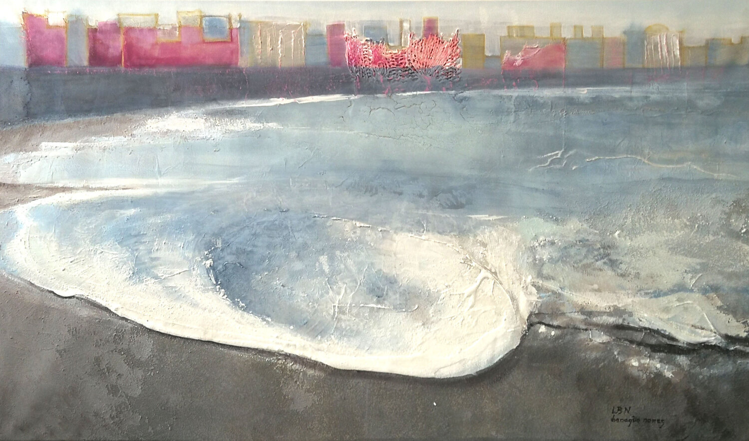 Seascape With City Laura Benaglia Nones Andere Medien zu verkaufen