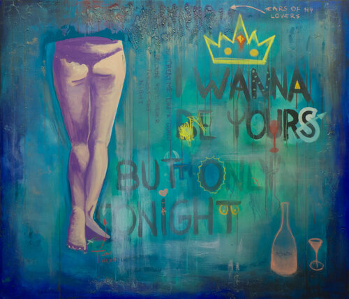 I want to watch this fire in your eyes over and over again di Marta Chudzik, Pittura in vendita su Singulart