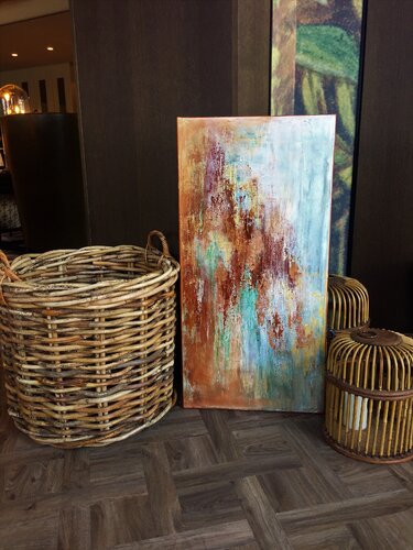 Copper Fall von Julija Saler, Malerei kaufen auf Singulart