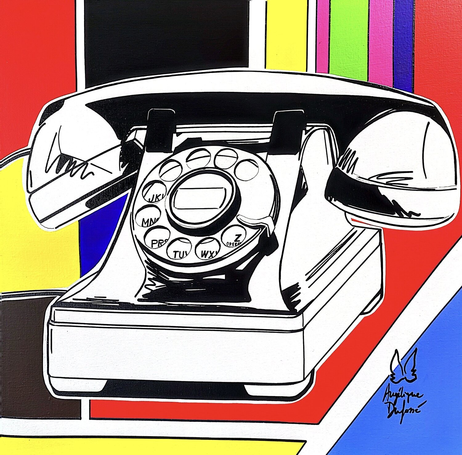 C’est un téléphone Angélique Dufossé Originalgemälde zu verkaufen