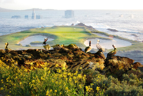 Pebble Beach meets San Francisco by Karen Scally, 사진 for Sale on Singulart