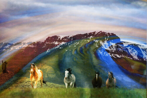 Blue Mountain Rays by Karen Scally, 사진 for Sale on Singulart