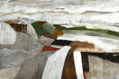 Abstrakte Landschaft - Erdenzauber by Cornelia Hauch, 油畫 for Sale on Singulart