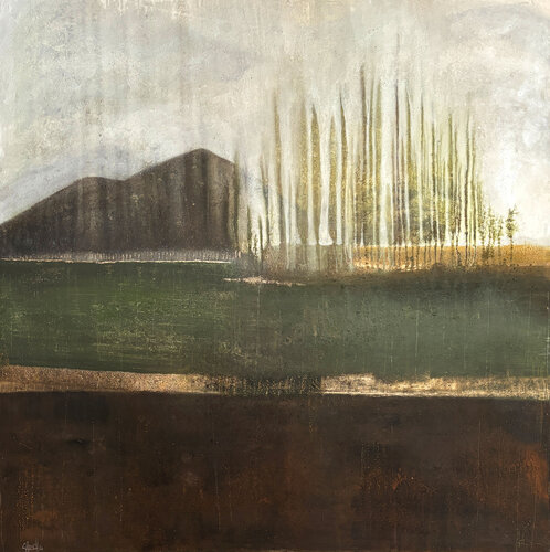 Dort wo die Bäume den Himmel berühren by Cornelia Hauch, 油畫 for Sale on Singulart